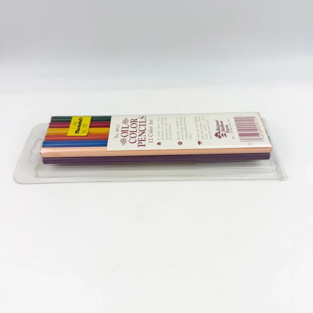 Walnut Hollow Oil Color Pencils 12 ct Color Set No. 9912  USA New Discontinued
